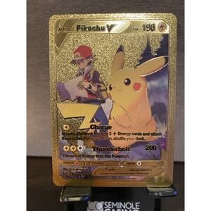 Pikachu‎ Foil Metal Pokémon Pokemon Fan Art Collectible Card Trading
